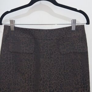 Ann Taylor Animal Print Pencil Skirt Size 6P Brown